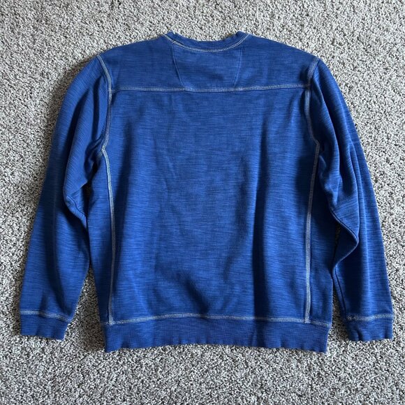 Tommy Bahama Mens L Preppy Casual Crewneck Long Sleeve Sweatshirt Blue - Picture 6 of 8